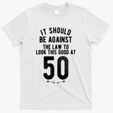 Funny 50th Birthday Gag Gift Idea 50 Year Old Joke T-Shirt - White