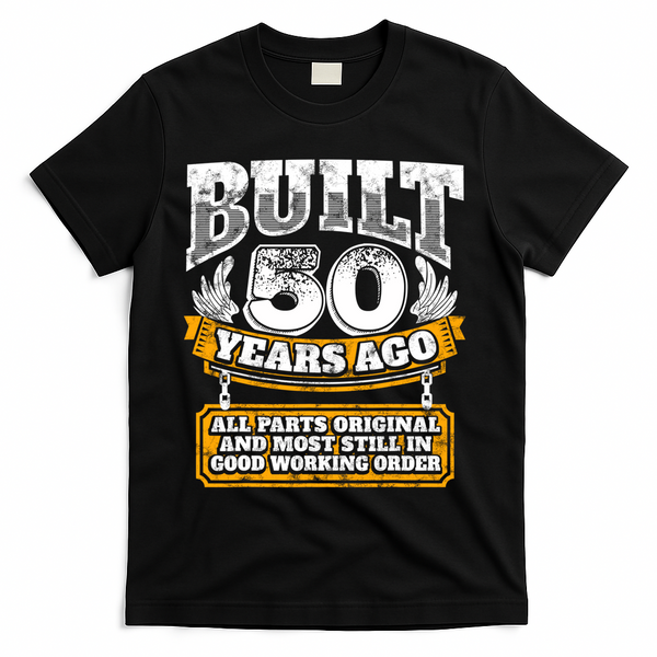 Funny 50th Birthday Gift BDay Gift Saying Age 50 Year Joke T-Shirt - Black