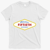 50th Birthday Las Vegas Fabulous fiftieth T-Shirt - White