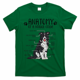 Funny Anatomy Border Collie Dog Lover Gift T-Shirt - Irish Green