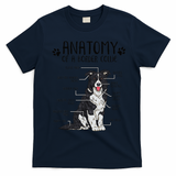 Funny Anatomy Border Collie Dog Lover Gift T-Shirt - Navy Blue