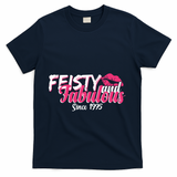 Feisty And Fabulous Since 1975 50th Birthday T-Shirt - Navy
