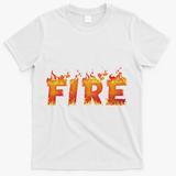 Fire And Ice Last Minute Halloween Matching Couple Costume T-Shirt - White