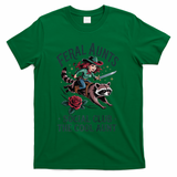 Feral Aunts Social Club The Cool Aunt Pregnancy Raccoon Gift T-Shirt - Green