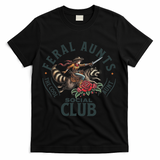 Feral Aunts Social Club The Cool Aunt Pregnancy Raccoon T-Shirt - Black