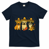 French Bulldog Cinco De Mayo Frenchie T-Shirt - Navy Blue