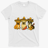French Bulldog Cinco De Mayo Frenchie T-Shirt - White