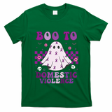 funny Boo Domestic Violence Awareness T-Shirt - Irish Green