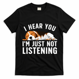 Funny Beagle Design Dad Mom Beagle Dog Lovers T-Shirt - Black