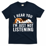 Funny Beagle Design Dad Mom Beagle Dog Lovers T-Shirt - Navy Blue
