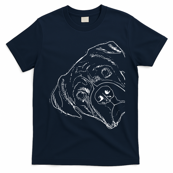 Funny Boxer Dog T-Shirt - Navy Blue