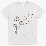 French Bulldog Flower Fly Dandelion Funny Dog Lovers T-Shirt - White