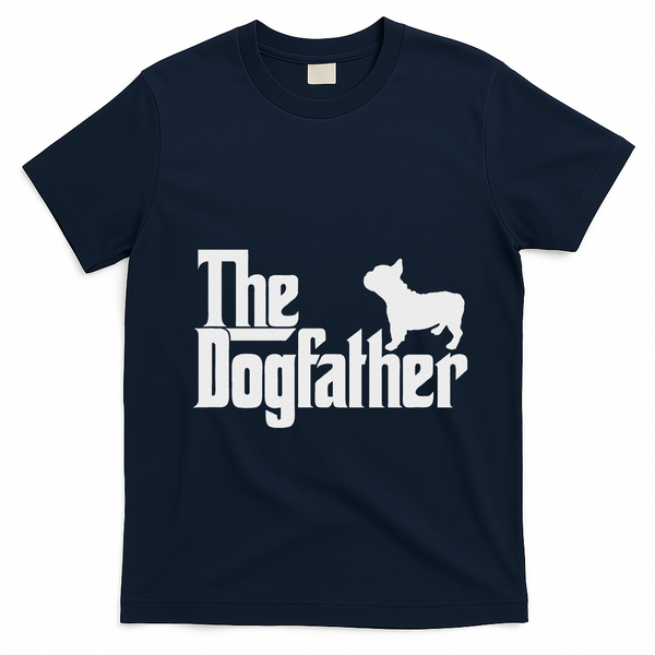 French Bulldog Father Dad The Dogfather T-Shirt - Navy Blue
