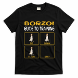 Funny Borzoi Guide To Training Dog Obedience T-Shirt - Black