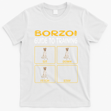 Funny Borzoi Guide To Training Dog Obedience T-Shirt - White
