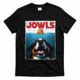 Funny Berner Jowls Burger Bernese Mountain Dog Mom Dog Dad T-Shirt - Black
