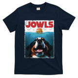 Funny Berner Jowls Burger Bernese Mountain Dog Mom Dog Dad T-Shirt - Navy Blue
