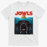 Funny Black Lab Jowls , Labrador Retriever Mom Top, Dad T-Shirt - White