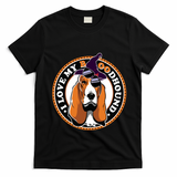 Funny Boo Puns Bloodhound Dog Lover T-Shirt - Black