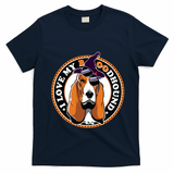 Funny Boo Puns Bloodhound Dog Lover T-Shirt - Navy Blue