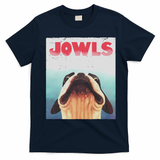 Funny Boston Terriers Jowls Dog Mom, Dog Dad T-Shirt - Navy Blue