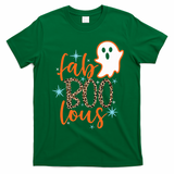 Funny Cute Boo Ghost Halloween Fab-Boo Lous Leopard T-Shirt - Irish Green