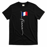 French Culture Classic France Signature Flag T-Shirt - Black