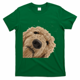 Funny Curious Dog Labradoodle T-Shirt - Irish Green