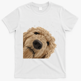 Funny Curious Dog Labradoodle T-Shirt - White