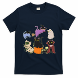 Funny Cute Halloween Costume Cats Kitties T-Shirt - Navy Blue