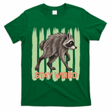 Funny Cute Jimothy The Raccoon Stay Weird T-Shirt - Irish Green