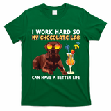 Funny Chocolate Lab Design Chocolate Labrador Lovers T-Shirt - Irish Green