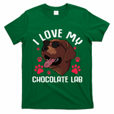 Funny Chocolate Labrador Retriever Gift Men Women Lab Lover T-Shirt - Irish Green
