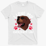 Funny Chocolate Labrador Retriever Gift Men Women Lab Lover T-Shirt - White
