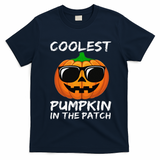Funny Coolest Pumpkin In The Patch Halloween Funny T-Shirt - Navy Blue