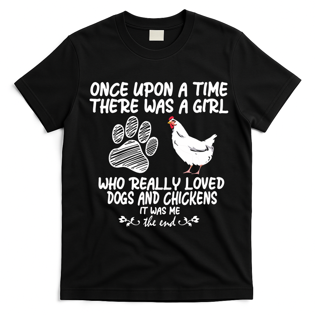 Funny Chicken Shirts For Women Funny Dog Tee Farmer T-Shirt - Black