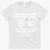 Funny Chicken Shirts For Women Funny Dog Tee Farmer T-Shirt - White
