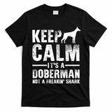 Funny Doberman Art Doberman Pinscher Dog Walker T-Shirt - Black