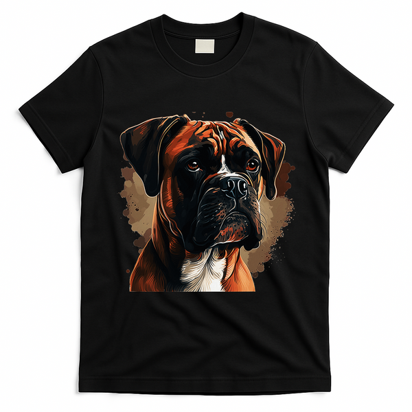 Funny Dog Boxer T-Shirt - Black