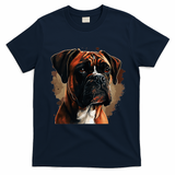 Funny Dog Boxer T-Shirt - Navy Blue