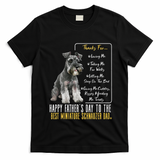 Funny Dog Dad Happy Fathers Day The Best Miniature Schnauzer Dad T-Shirt - Black