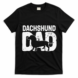 Funny Dachshund Dad Dog Lover Dachshund Father Dog Owner T-Shirt - Black