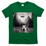 Funny Dachshund Dog Alien Ufo Gift T-Shirt - Irish Green