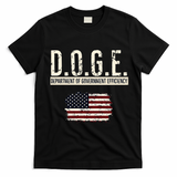 Funny Doge Department Of Government Efficiency . D.O.G.E. T-Shirt - Black