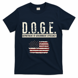Funny Doge Department Of Government Efficiency . D.O.G.E. T-Shirt - Navy Blue