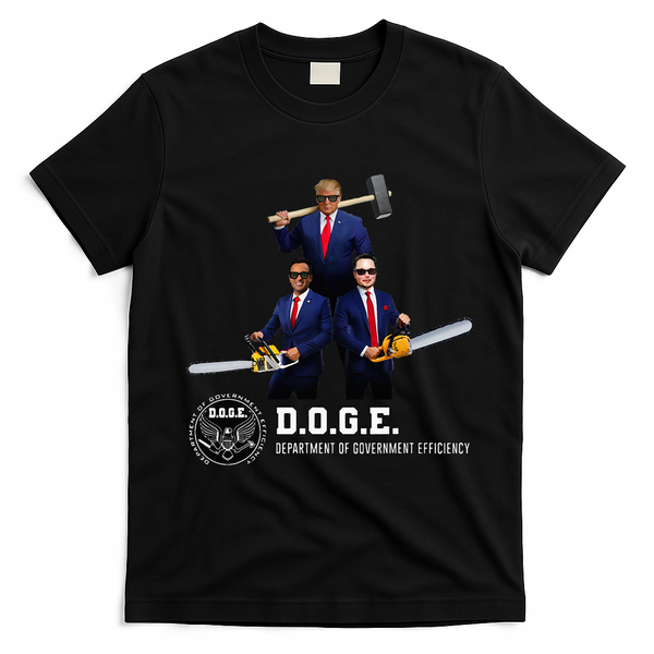 Funny D.O.G.E. (Department Of Government Efficiency) Doge T-Shirt - Black