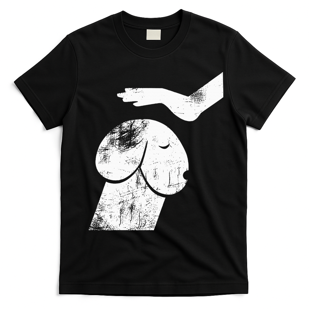 Funny Dog Dirty Mind Retro Vintage Humor Gift T-Shirt - Black