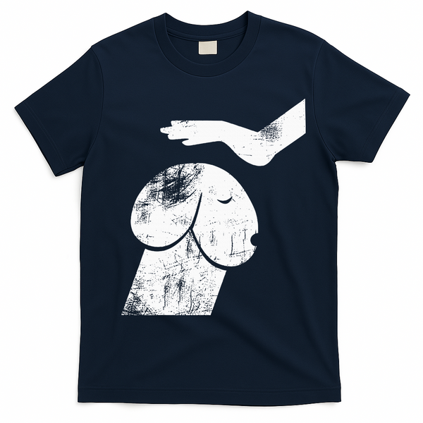 Funny Dog Dirty Mind Retro Vintage Humor Gift T-Shirt - Navy Blue