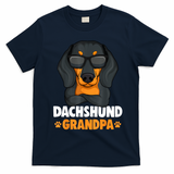 Funny Dachshund Grandpa Cute Weiner Dog Best Gift T-Shirt - Navy Blue