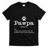 Funny Dog Grandpa Pawpa Defintion T-Shirt - Black